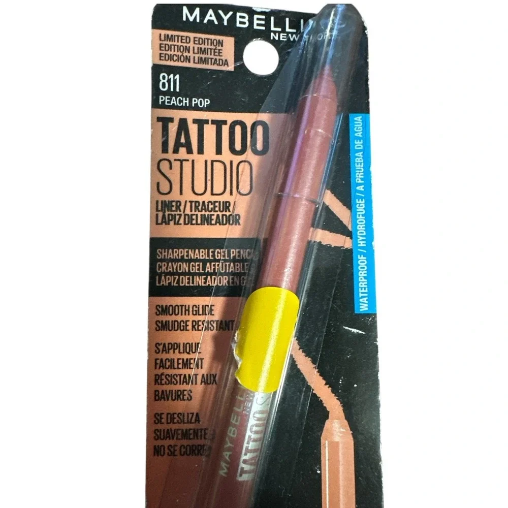 Maybelline Tattoo Studio Limited Ed. Sharpenable Gel Eyeliner 811 Peach Pop NEW‎